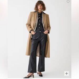 JCrew Slim Wide Leg Pants in Faux Leather - Size 27